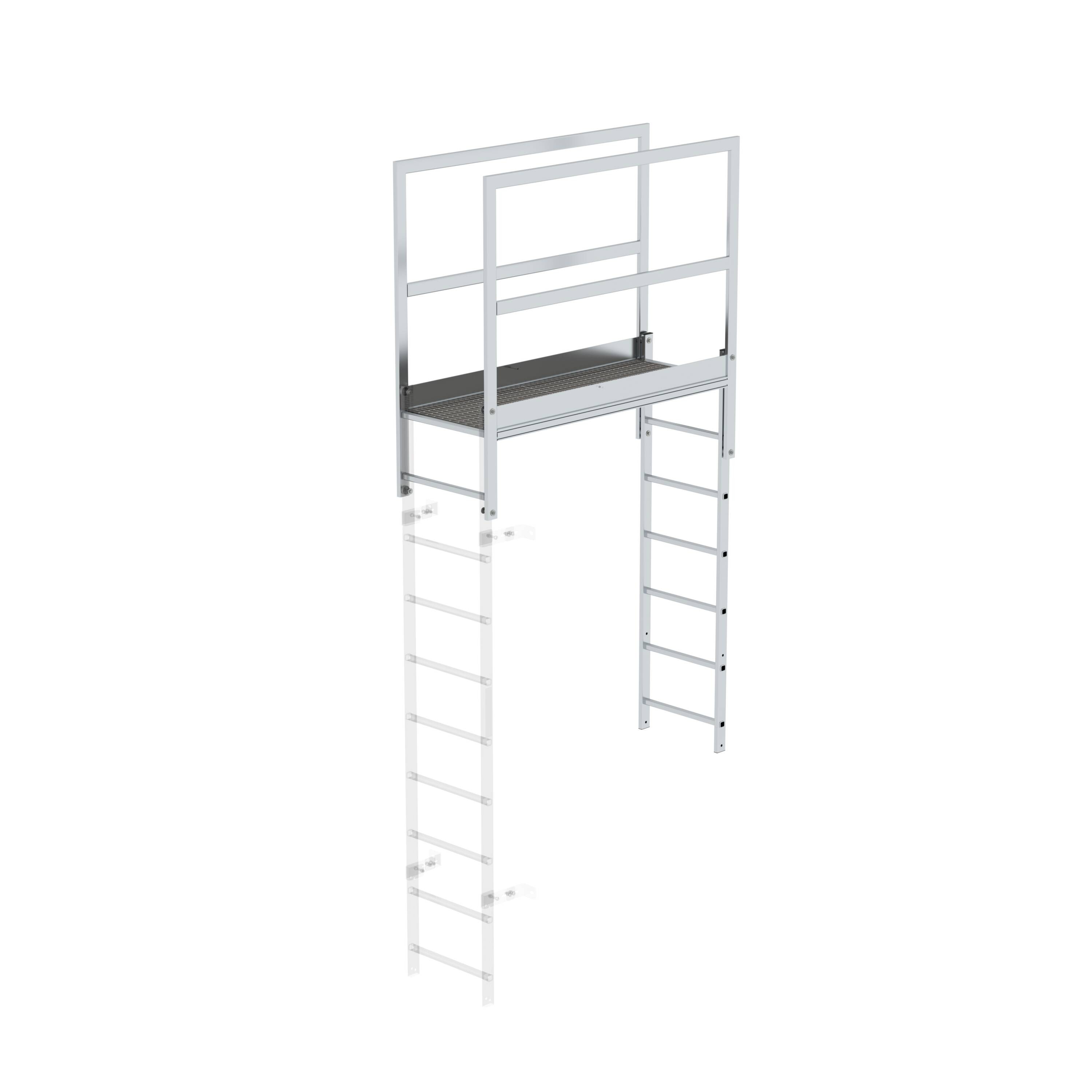 Attika-Überstieg Alu-blank Sonderlänge 1600mm