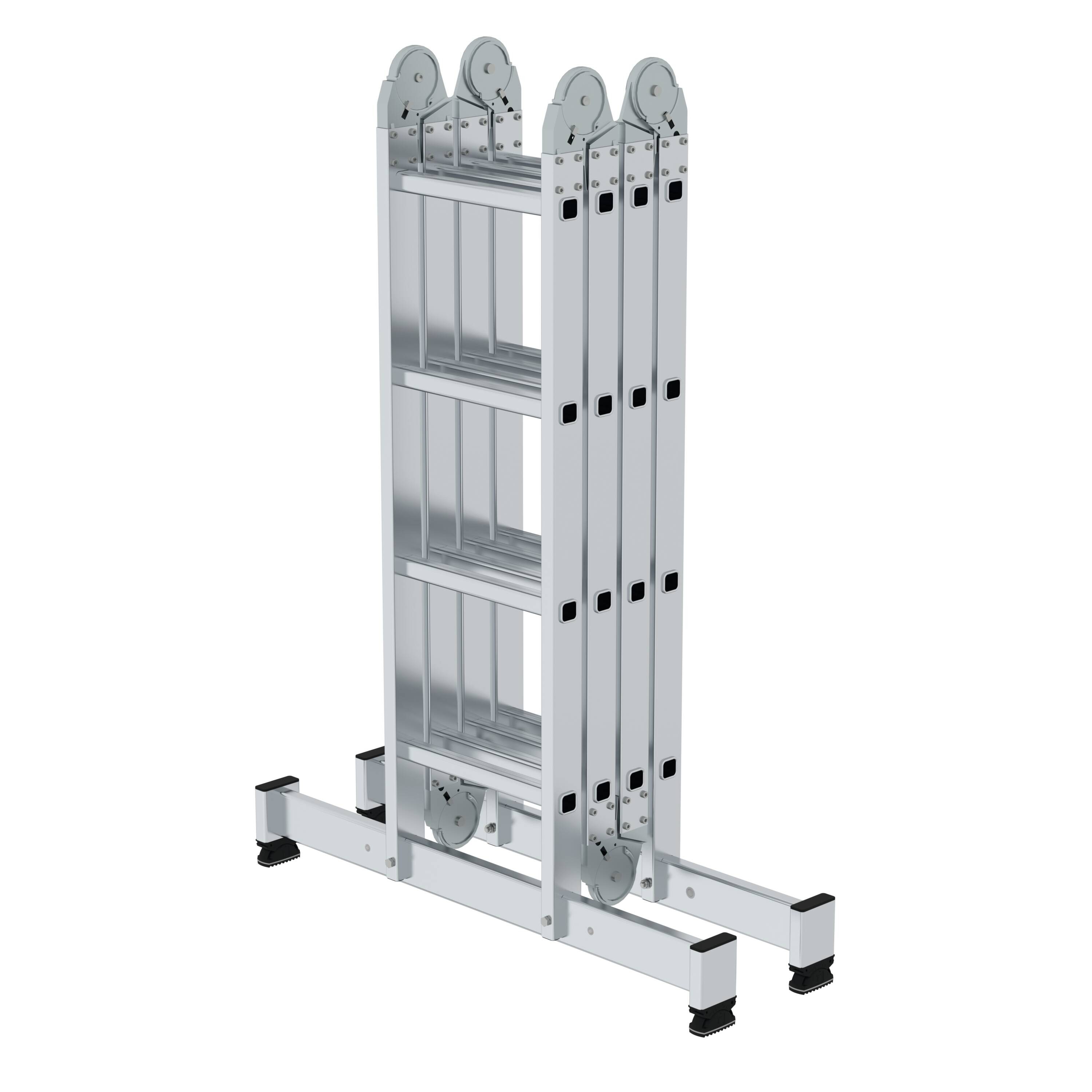 Vielzweckleiter 4-teilig mit nivello®-Traverse 4x4 Sprossen