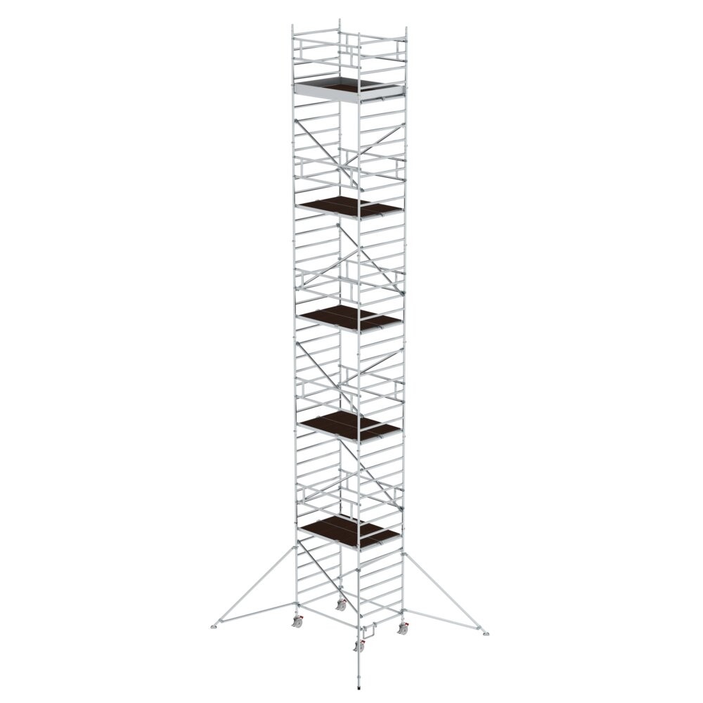 Rollgerüst 1,35 x 1,80 m mit Ausleger & Doppel-Plattform Plattformhöhe 11,47 m