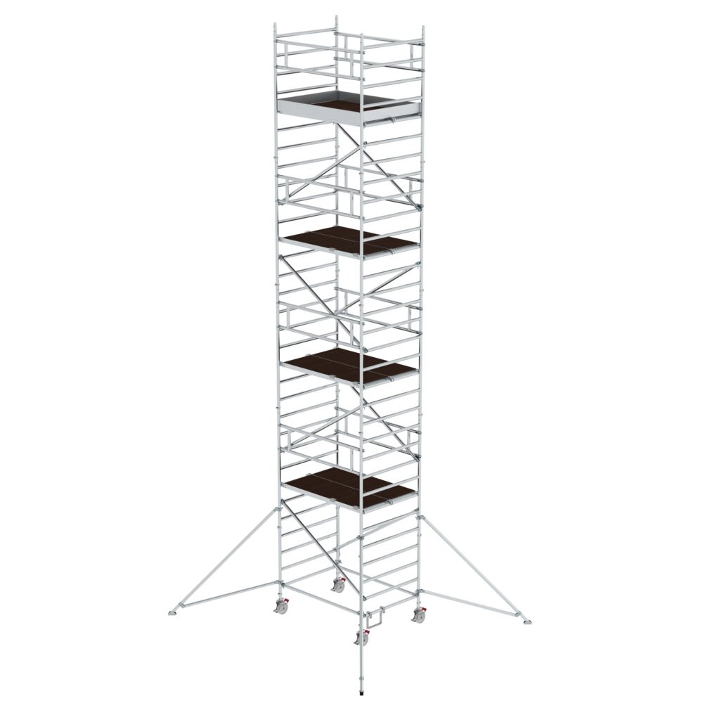 Rollgerüst 1,35 x 1,80 m mit Ausleger & Doppel-Plattform Plattformhöhe 8,39 m
