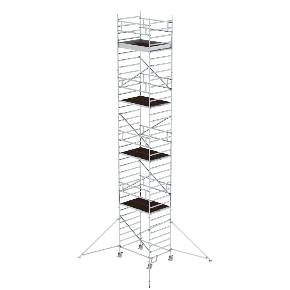 Rollgerüst 1,35 x 1,80 m mit Ausleger & Doppel-Plattform Plattformhöhe 9,51 m