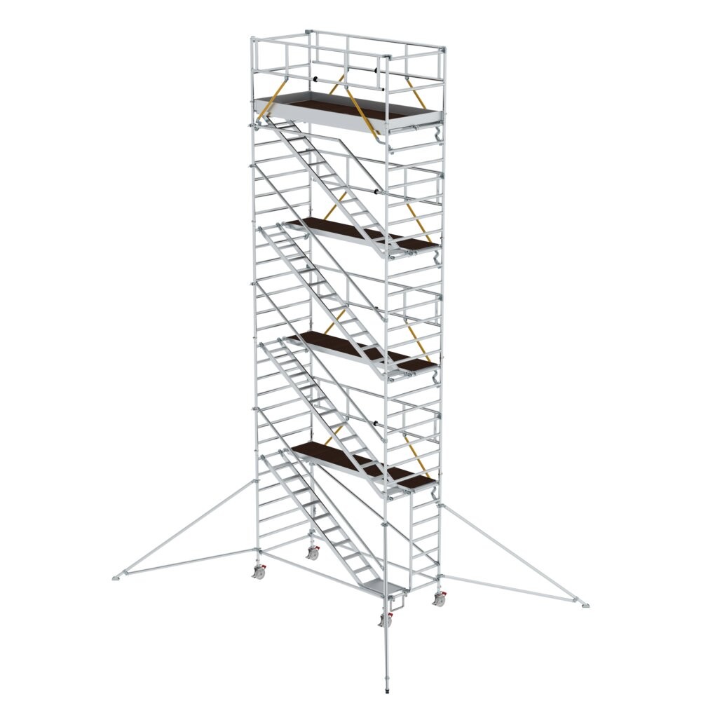 Rollgerüst 1,35 x 1,80 m mit Ausleger & Doppel-Plattform Plattformhöhe 4,47 m
